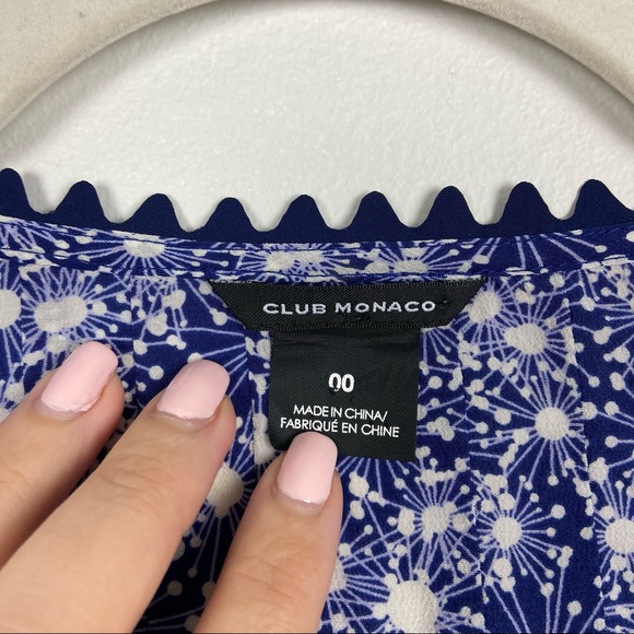 Club Monaco Narella Blue Dress 100% Silk - Picture 8 of 9